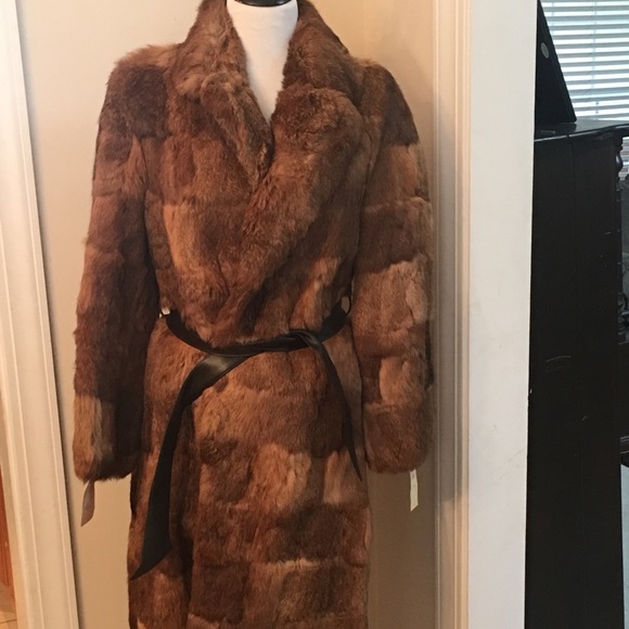 Vintage Full Length Real Rabbit Fur Coat - Picture 1 of 6